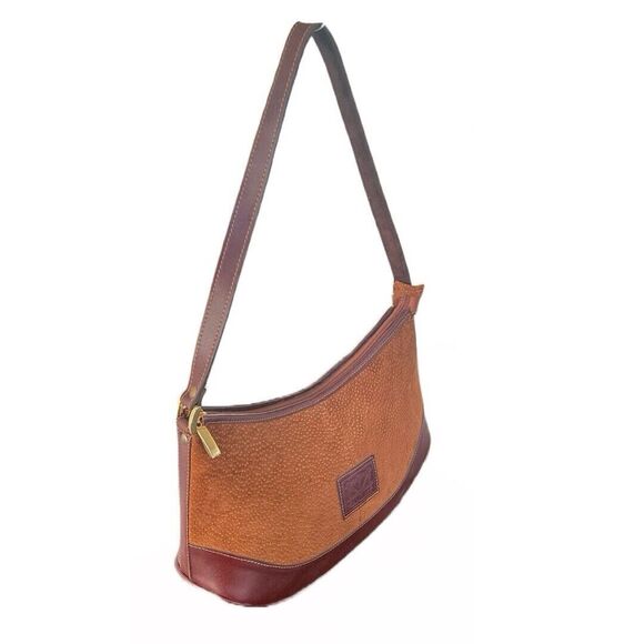 Unique‎ Argentinian Carpincho Suede Capybara Leather Shoulder Purse Bag Brown - Picture 1 of 9